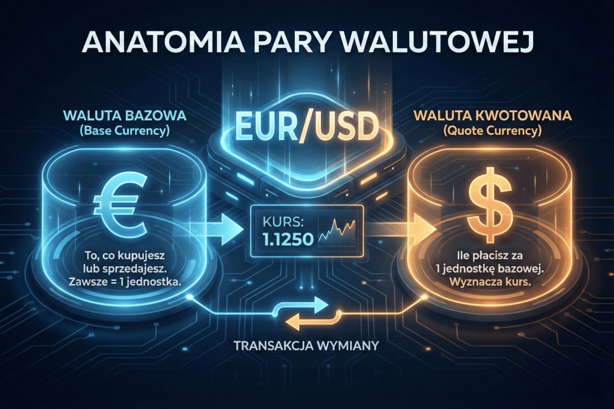 Anatomia pary walutowej — waluta bazowa i waluta kwotowana