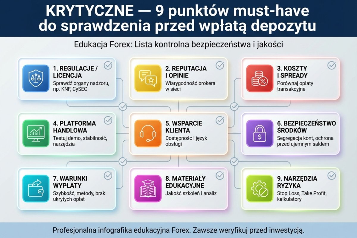 Kategoria KRYTYCZNE — 9 punktów must-have do sprawdzenia przed wpłatą depozytu