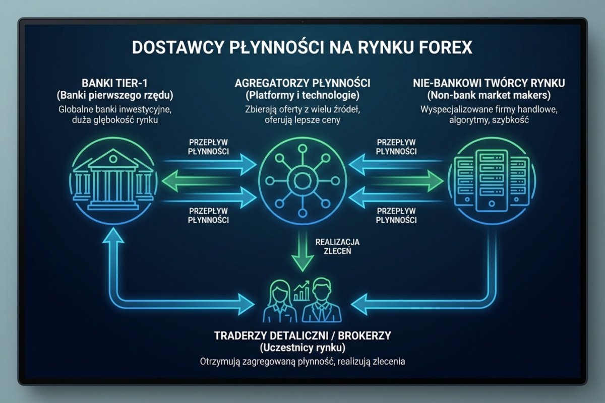 Liquidity Providers Forex — banki tier-1, non-bank market makers i agregatorzy płynności