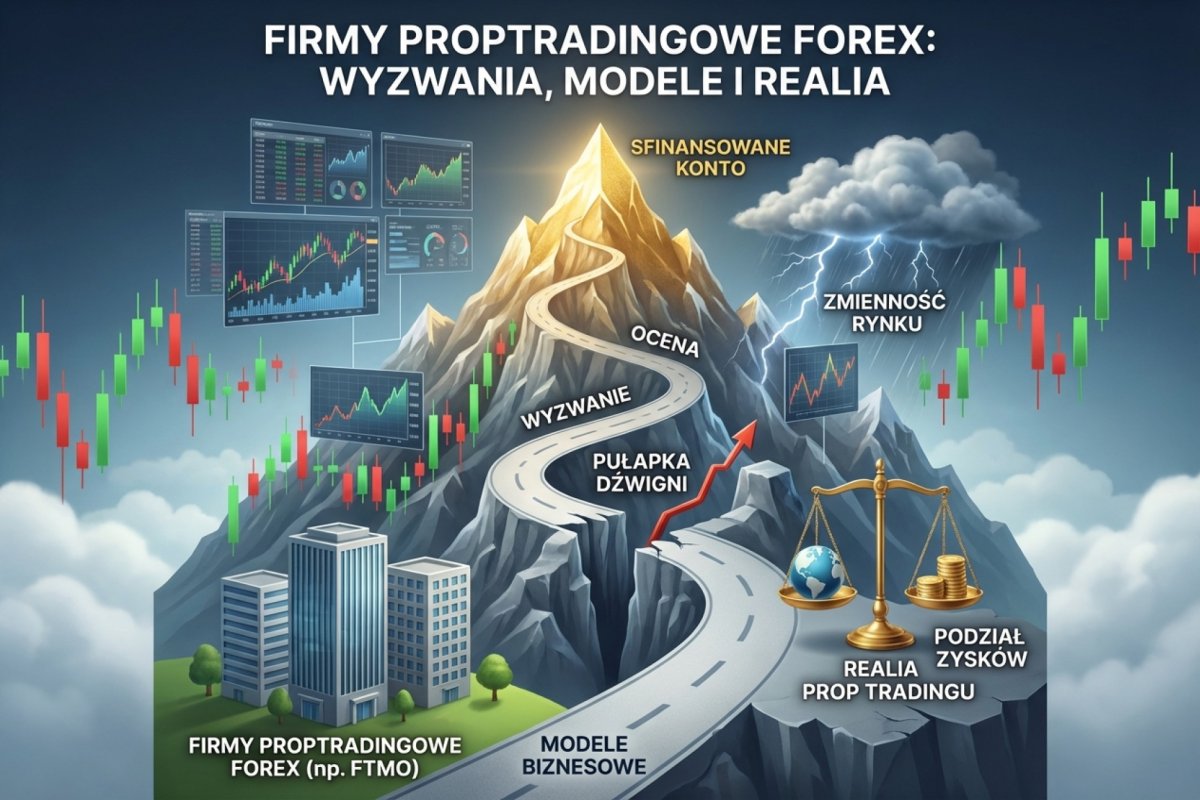 Firmy proptradingowe Forex — FTMO, funded accounts, challenge, modele biznesowe, pułapki i realia prop tradingu