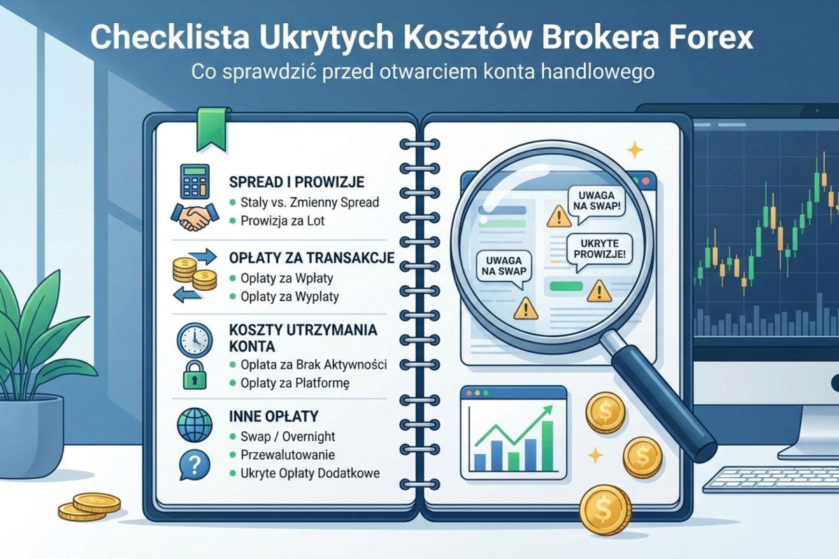 Checklista ukrytych kosztów brokera Forex — co sprawdzić przed otwarciem konta handlowego